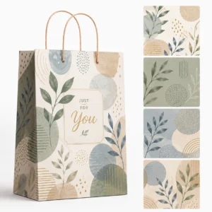Modern Botanical Abstract Premium Gift Bag ? ?Just for You? Edition